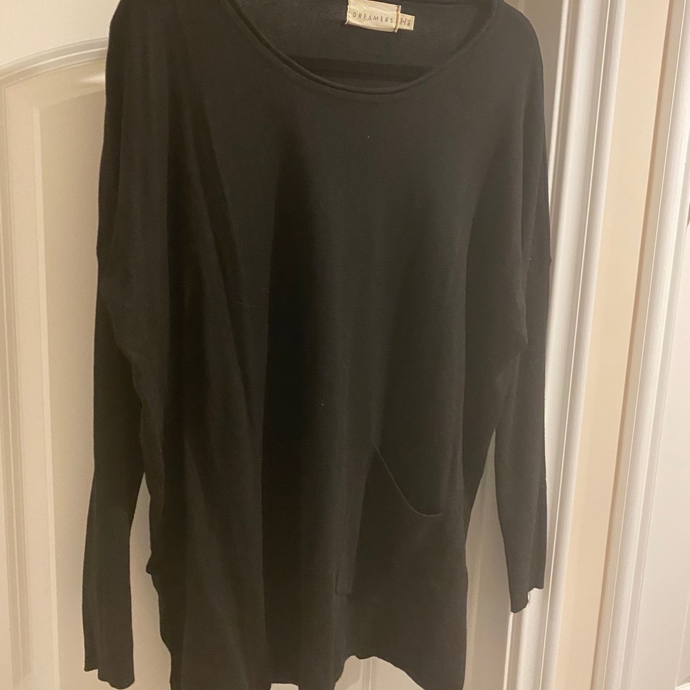 Black Sweater Longsleeve with slit sides size m/l